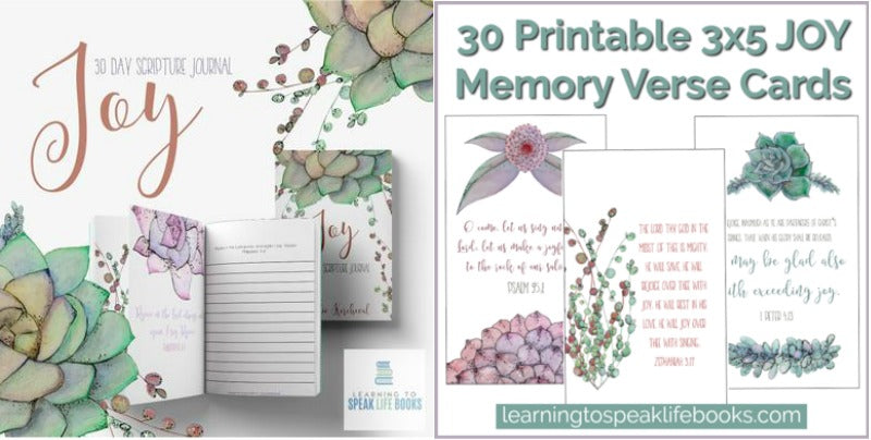 JOY 30-Day Scripture Journal + Memory Verse Card Bundle